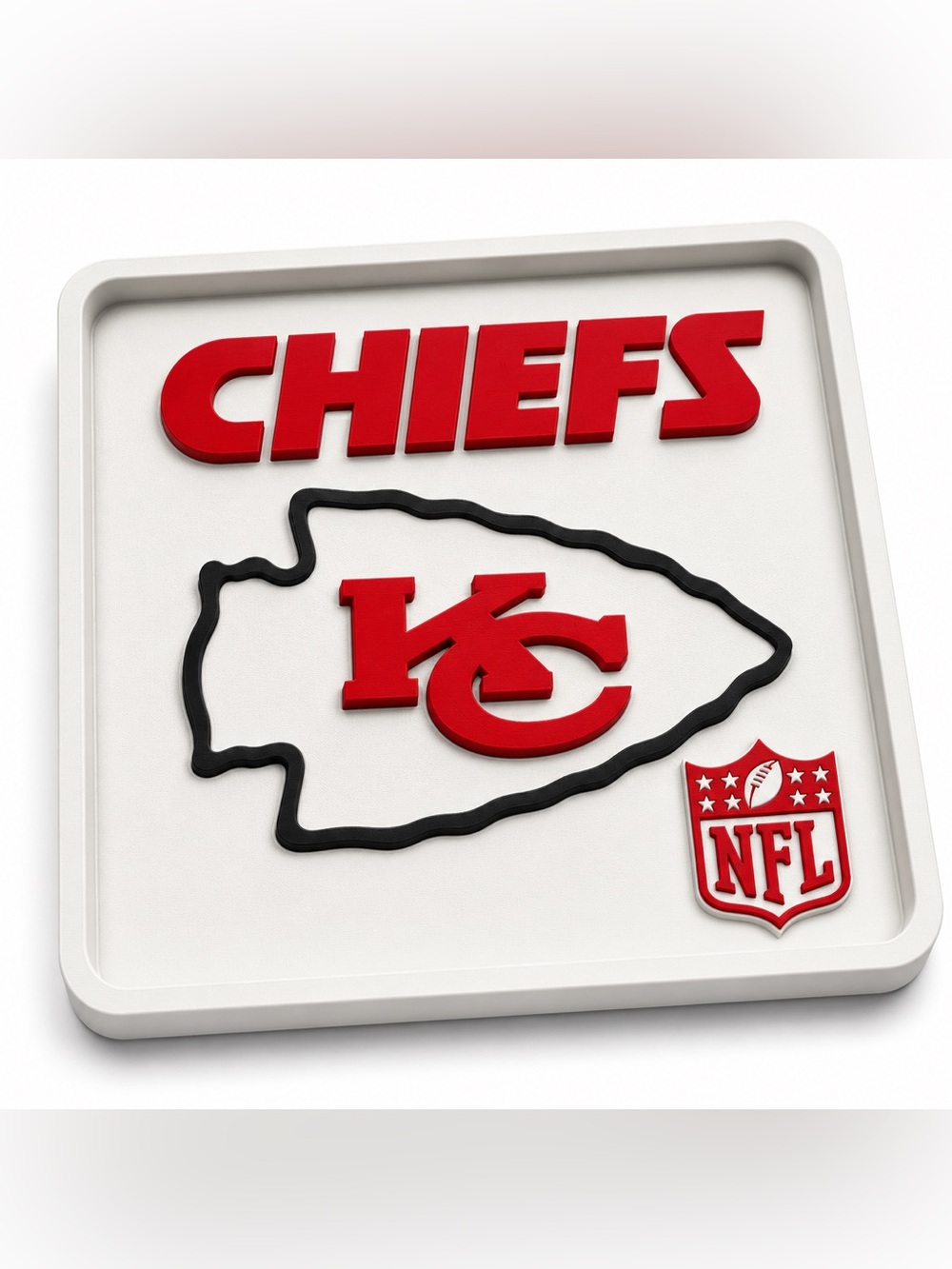 Kansas City Chiefs NFL Pocket Dump Tray - For Keys, Wallet, Money, Etc